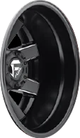 The rear profile of the same dually wheel